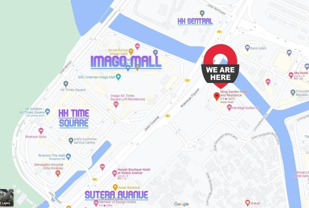 New Homestay !! Heritage Suites Near Imago Mall City Central , Free Highspeed Wifi & Netflix , Кота Кинабалу Екстериор снимка